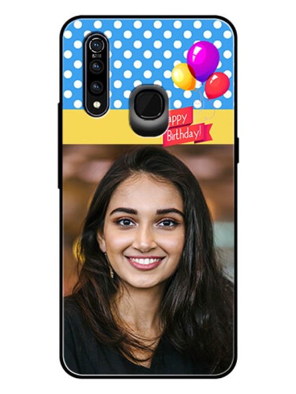 Custom Vivo Z1 Pro Custom Glass Mobile Case  - Happy Birthday Design