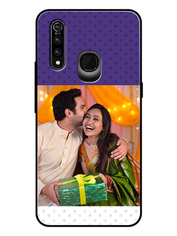 Custom Vivo Z1 Pro Personalized Glass Phone Case  - Violet Pattern Design