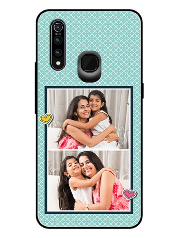 Custom Vivo Z1 Pro Custom Glass Phone Case  - 2 Image Holder with Pattern Design