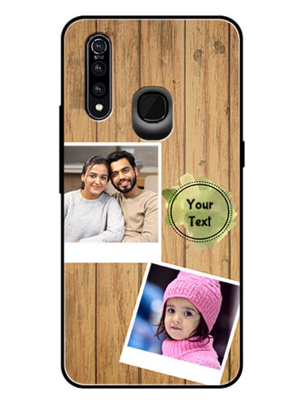 Custom Vivo Z1 Pro Custom Glass Phone Case  - Wooden Texture Design