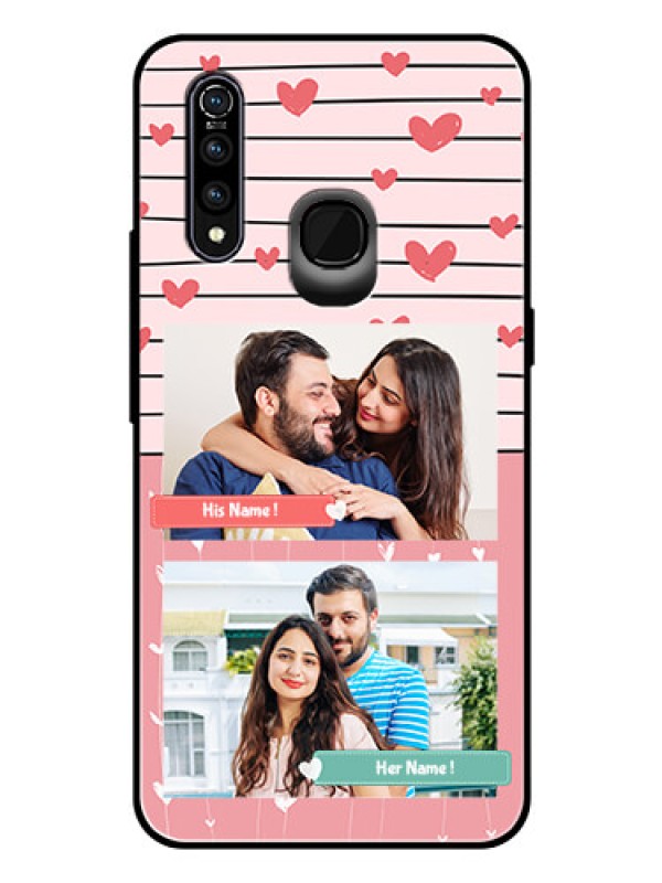 Custom Vivo Z1 Pro Custom Glass Mobile Case  - Photo with Heart Design