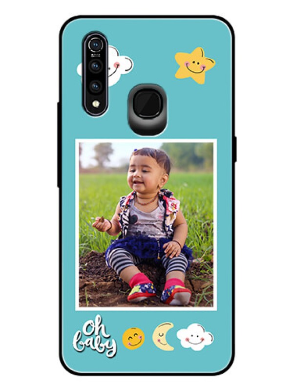 Custom Vivo Z1 Pro Personalized Glass Phone Case  - Smiley Kids Stars Design