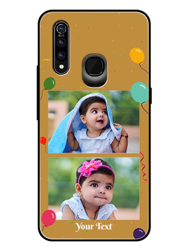 Custom Vivo Z1 Pro Personalized Glass Phone Case  - Image Holder with Birthday Celebrations Design