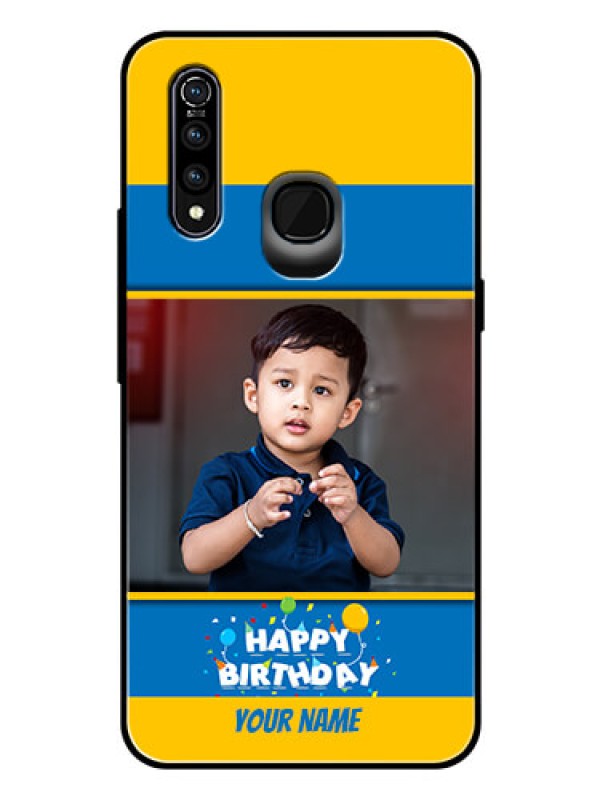 Custom Vivo Z1 Pro Custom Glass Mobile Case  - Birthday Wishes Design