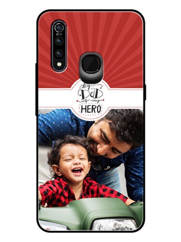 Custom Vivo Z1 Pro Photo Printing on Glass Case  - My Dad Hero Design