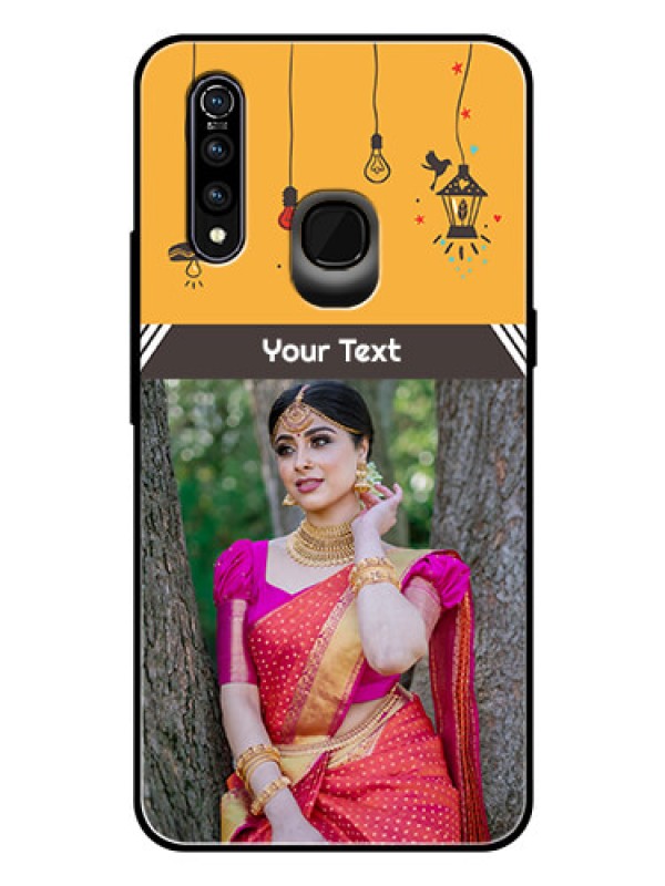 Custom Vivo Z1 Pro Custom Glass Mobile Case  - with Family Picture and Icons 