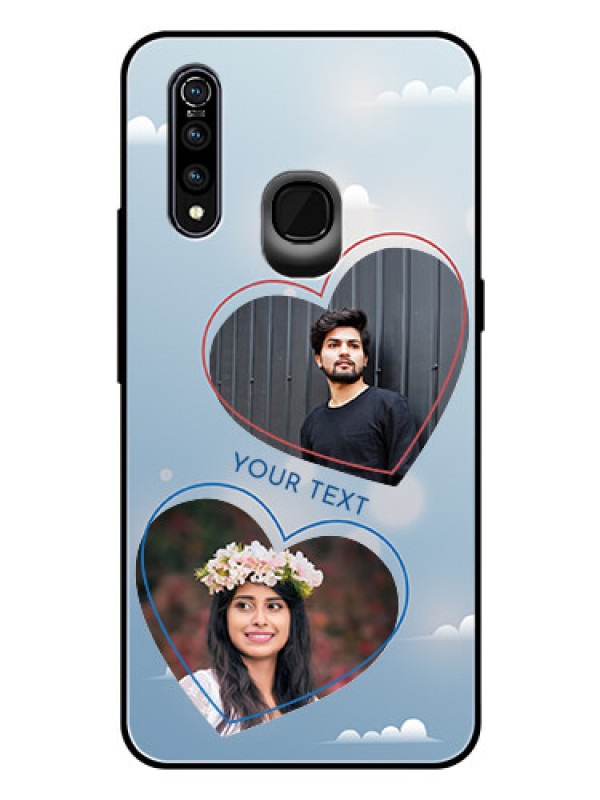 Custom Vivo Z1 Pro Custom Glass Mobile Case  - Blue Color Couple Design 