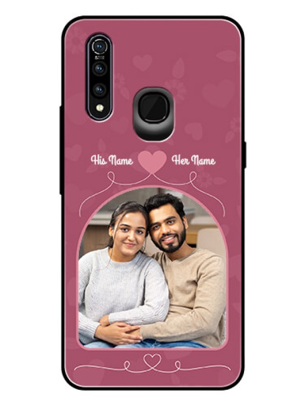 Custom Vivo Z1 Pro Photo Printing on Glass Case  - Love Floral Design