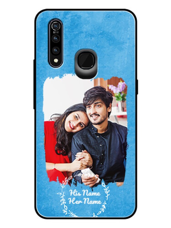 Custom Vivo Z1 Pro Custom Glass Phone Case - Blue Color Vintage Design