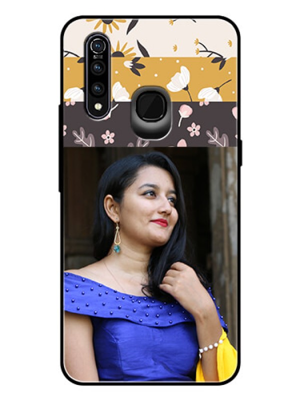 Custom Vivo Z1 Pro Custom Glass Phone Case  - Stylish Floral Design