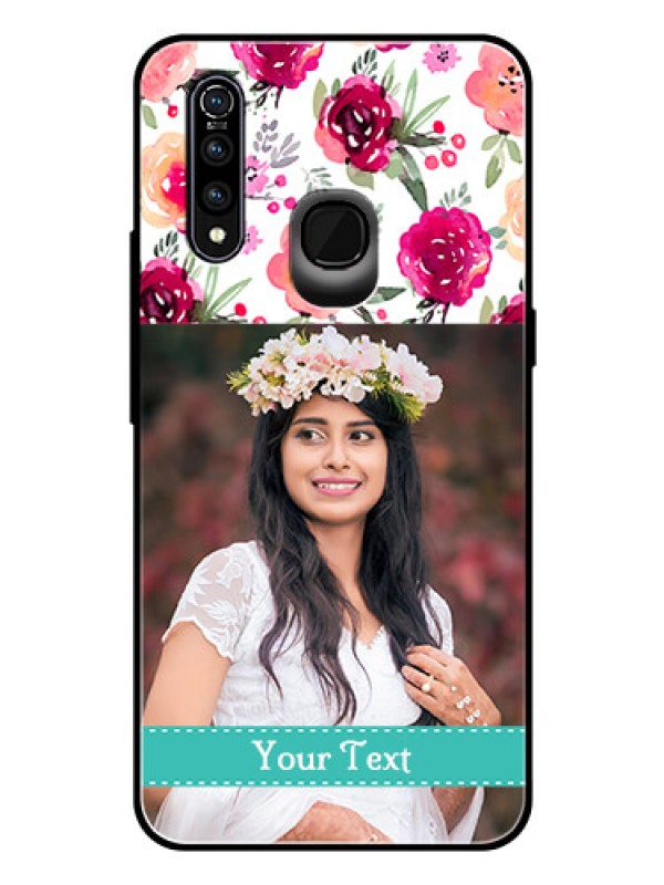 Custom Vivo Z1 Pro Custom Glass Phone Case  - Watercolor Floral Design