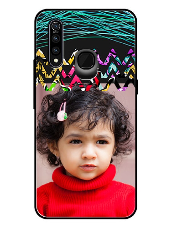 Custom Vivo Z1 Pro Personalized Glass Phone Case  - Neon Abstract Design