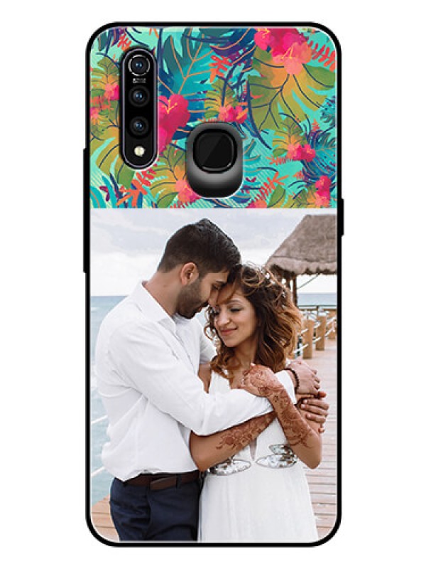 Custom Vivo Z1 Pro Photo Printing on Glass Case  - Watercolor Floral Design