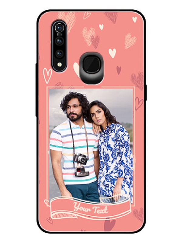 Custom Vivo Z1 Pro Custom Glass Phone Case  - Love doodle art Design