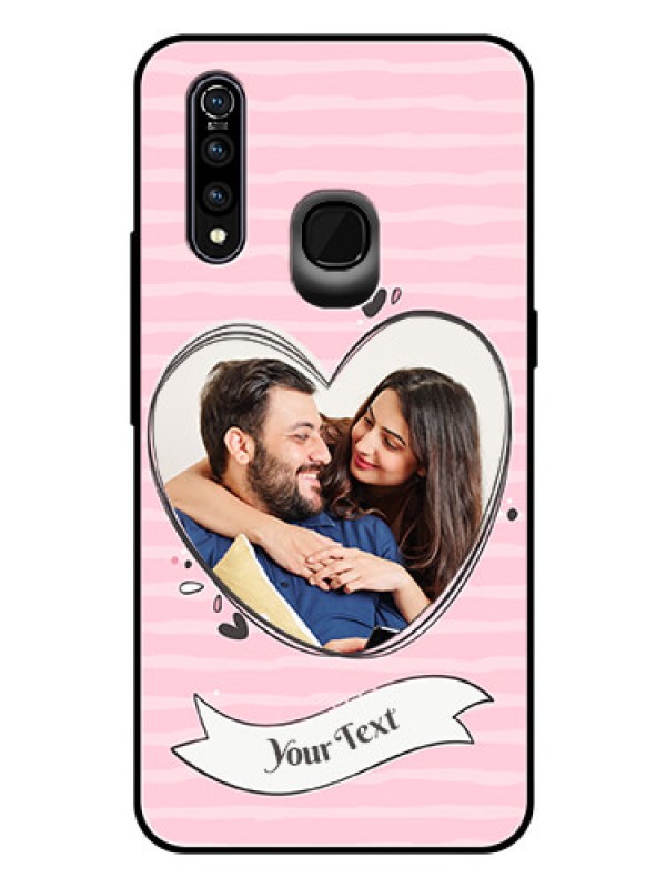 Custom Vivo Z1 Pro Custom Glass Phone Case  - Vintage Heart Design