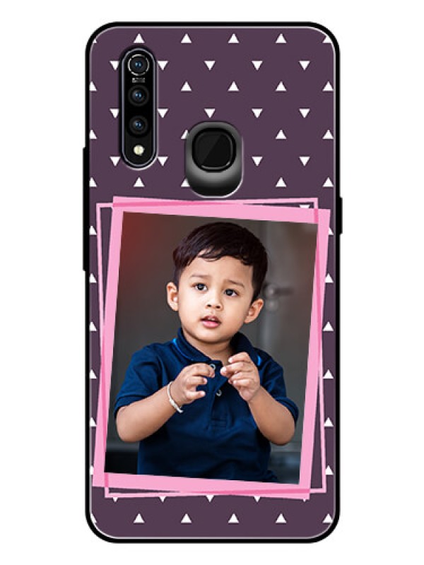 Custom Vivo Z1 Pro Custom Glass Mobile Case  - Triangle Pattern Dotted Design