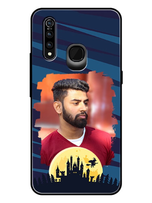 Custom Vivo Z1 Pro Photo Printing on Glass Case  - Halloween Witch Design 