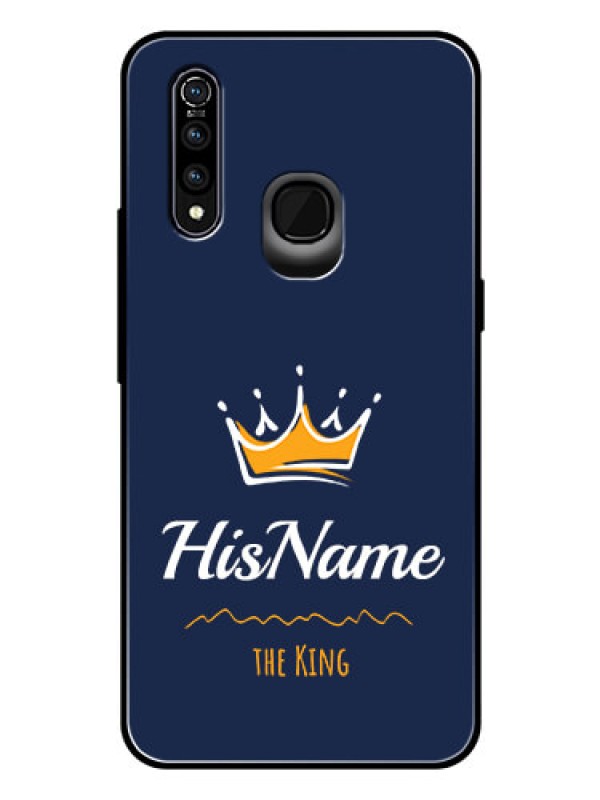 Custom Vivo Z1 Pro Glass Phone Case King with Name
