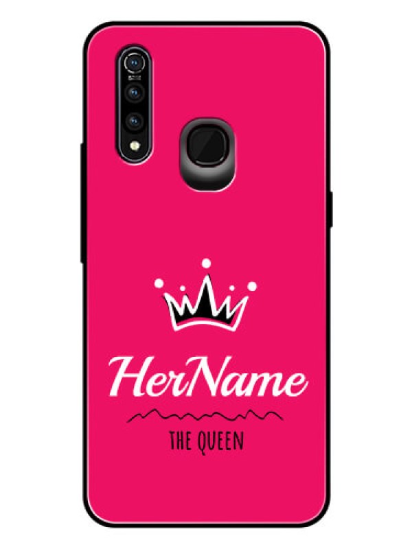 Custom Vivo Z1 Pro Glass Phone Case Queen with Name