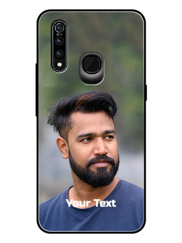 Custom Vivo Z1 Pro Glass Mobile Cover: Photo with Text
