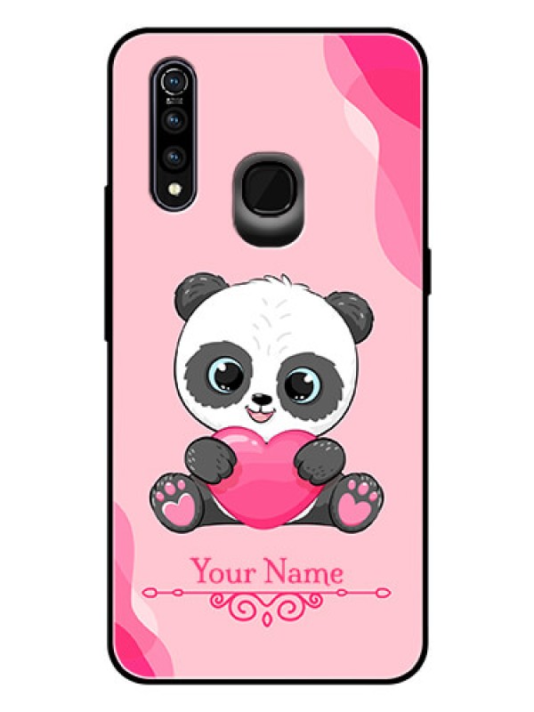 Custom Vivo Z1 Pro Custom Glass Mobile Case - Cute Panda Design
