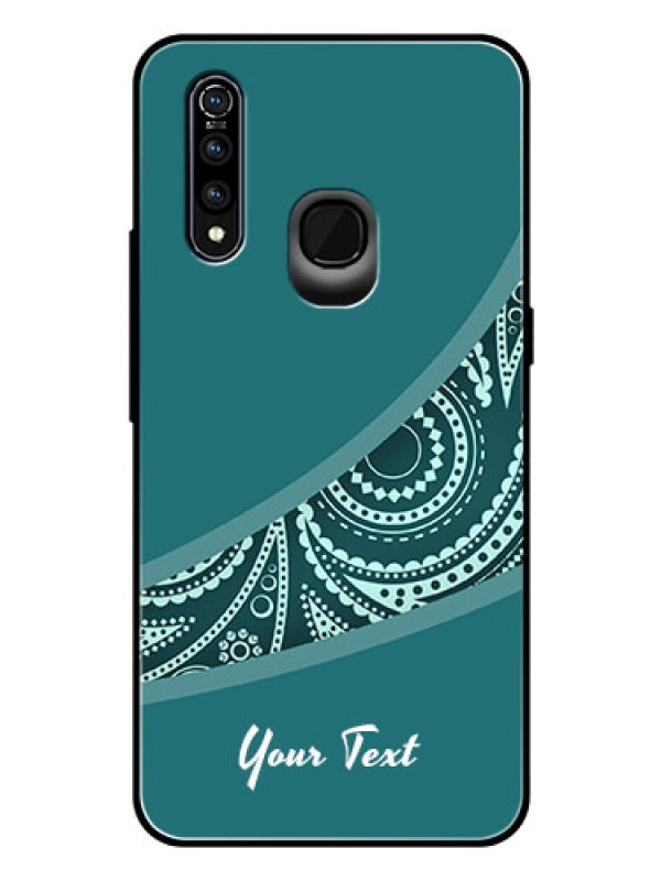 Custom Vivo Z1 Pro Photo Printing on Glass Case - semi visible floral Design