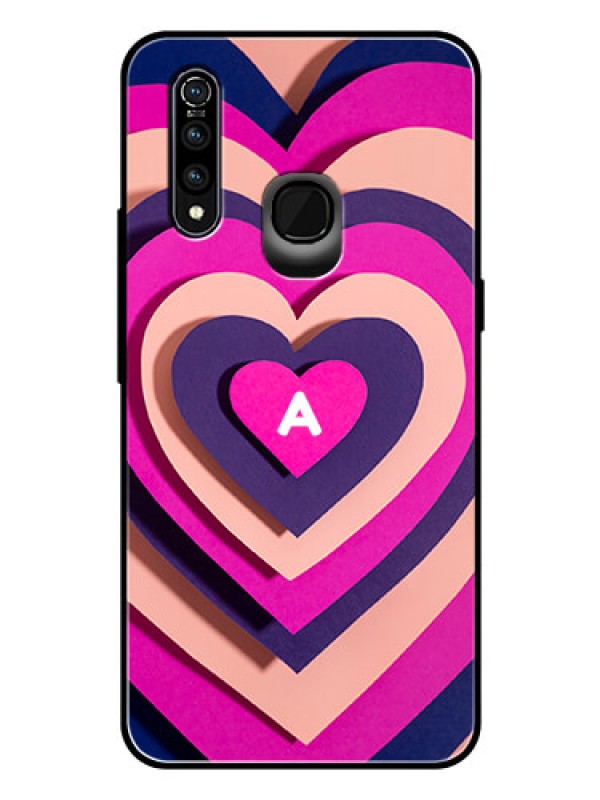Custom Vivo Z1 Pro Custom Glass Mobile Case - Cute Heart Pattern Design