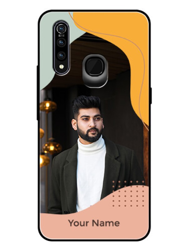 Custom Vivo Z1 Pro Personalized Glass Phone Case - Tri-coloured overlay design