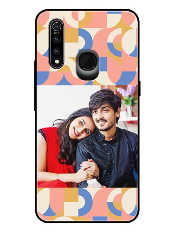 Custom Vivo Z1 Pro Photo Printing on Glass Case - Semi-circle Maze Pattern Design