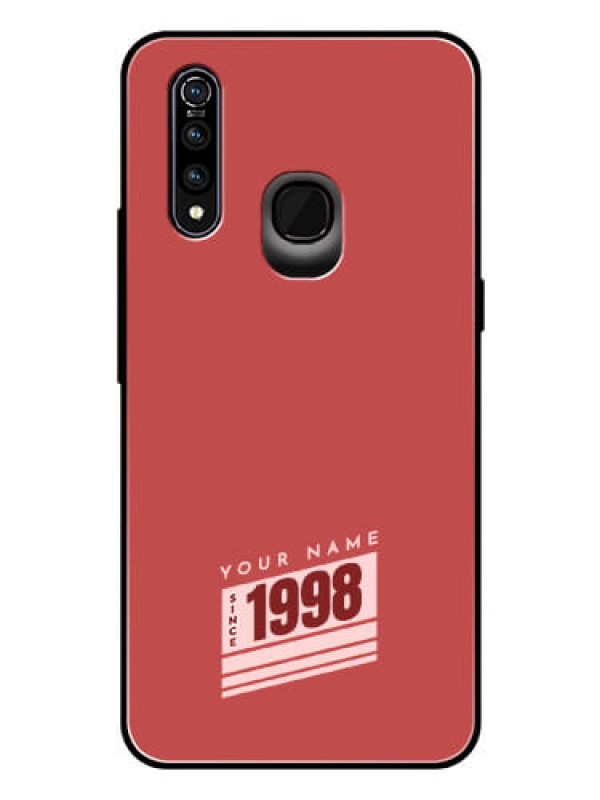 Custom Vivo Z1 Pro Custom Glass Phone Case - Red custom year of birth Design