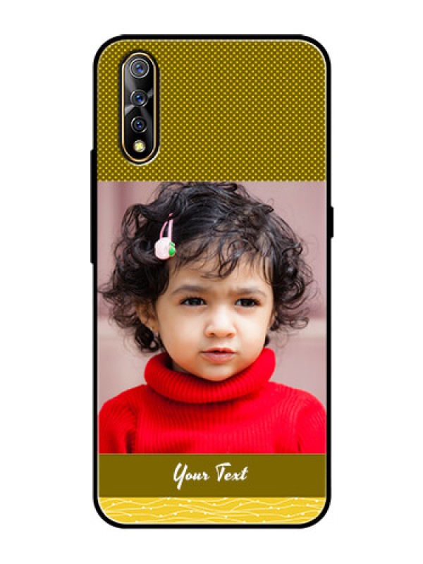 Custom Vivo Z1x Custom Glass Phone Case  - Simple Green Color Design