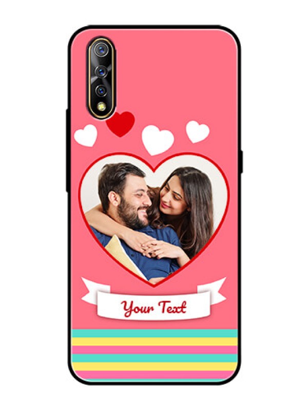 Custom Vivo Z1x Photo Printing on Glass Case  - Love Doodle Design