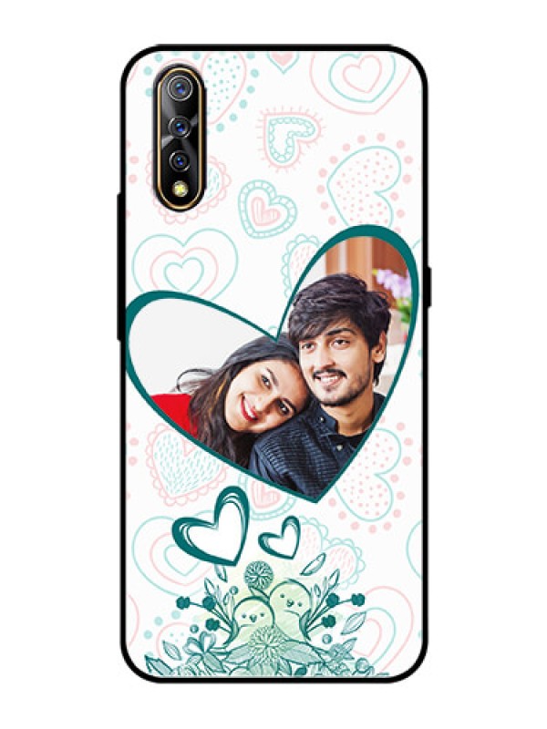 Custom Vivo Z1x Photo Printing on Glass Case  - Premium Couple Design
