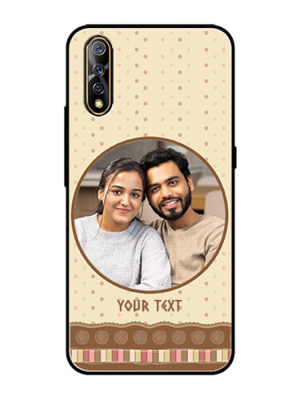 Custom Vivo Z1x Custom Glass Mobile Case  - Brown Dotted Mobile Case Design