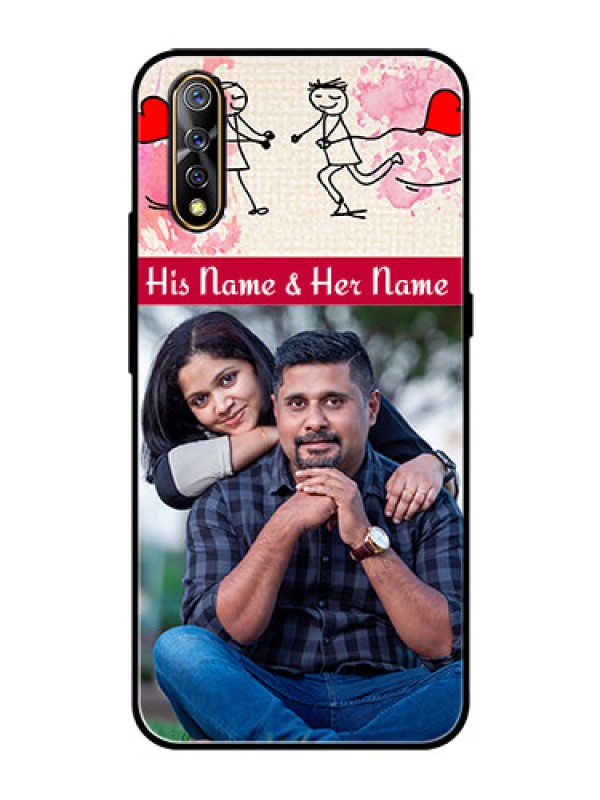 Custom Vivo Z1x Photo Printing on Glass Case  - You and Me Case Design