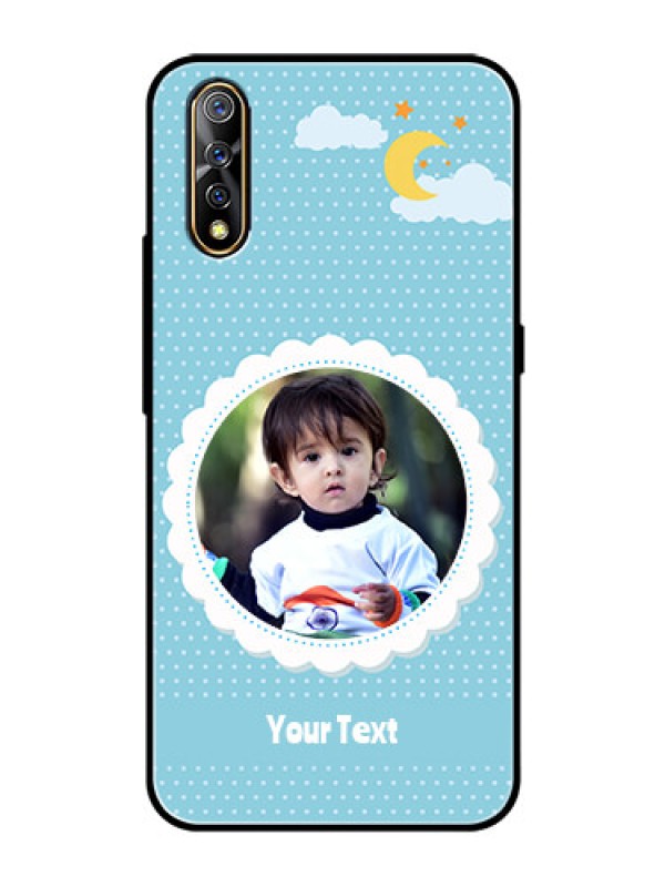 Custom Vivo Z1x Personalised Glass Phone Case  - Violet Pattern Design