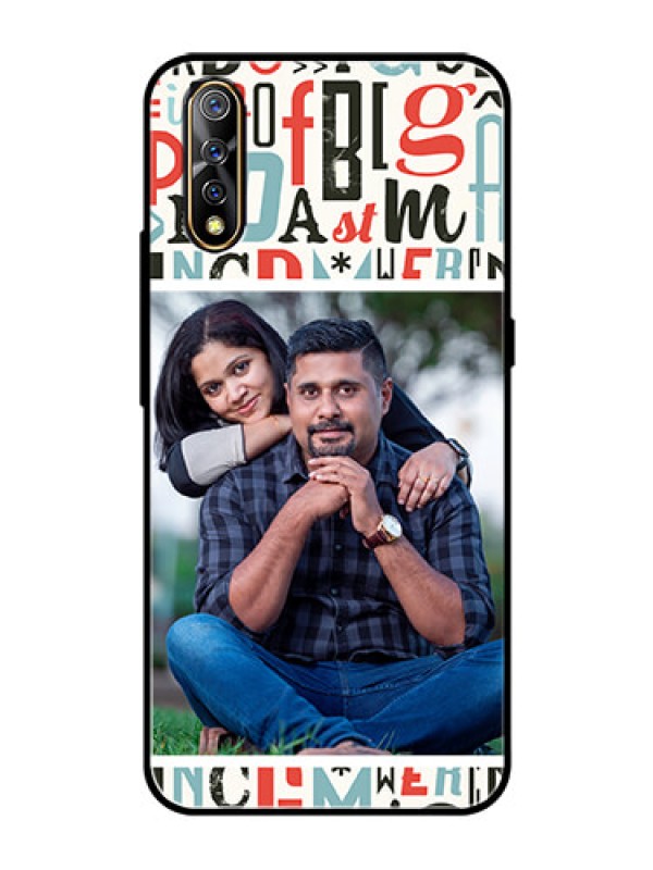 Custom Vivo Z1x Personalized Glass Phone Case  - Alphabet Design