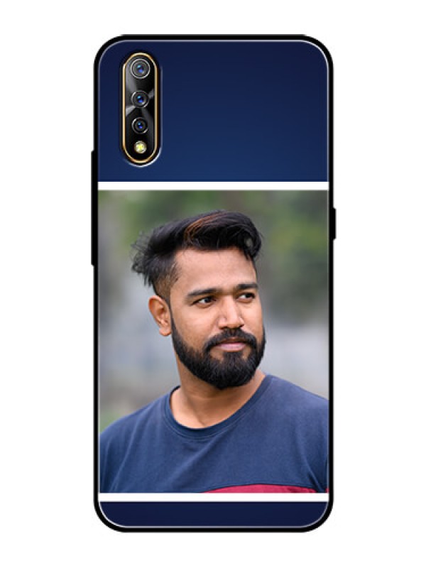 Custom Vivo Z1x Personalized Glass Phone Case  - Simple Royal Blue Design