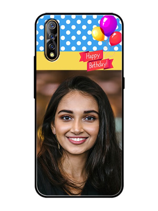 Custom Vivo Z1x Custom Glass Mobile Case  - Happy Birthday Design