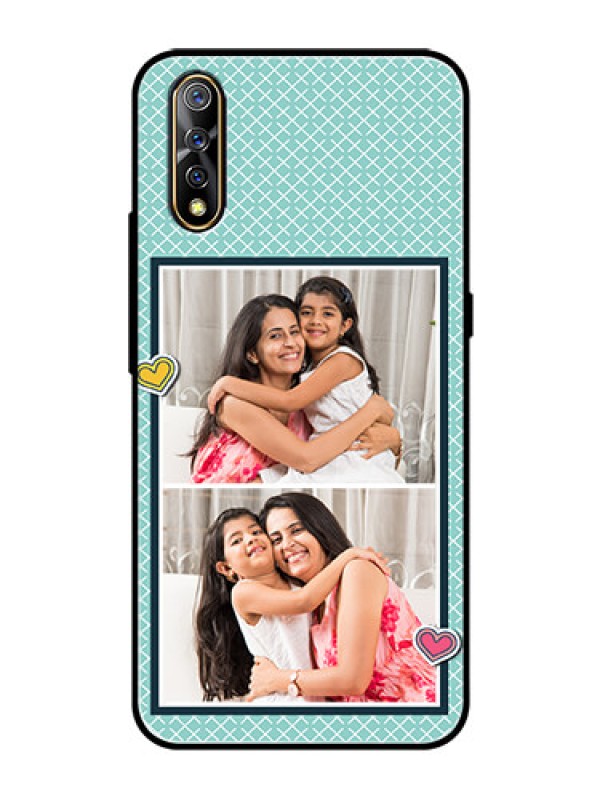 Custom Vivo Z1x Custom Glass Phone Case  - 2 Image Holder with Pattern Design