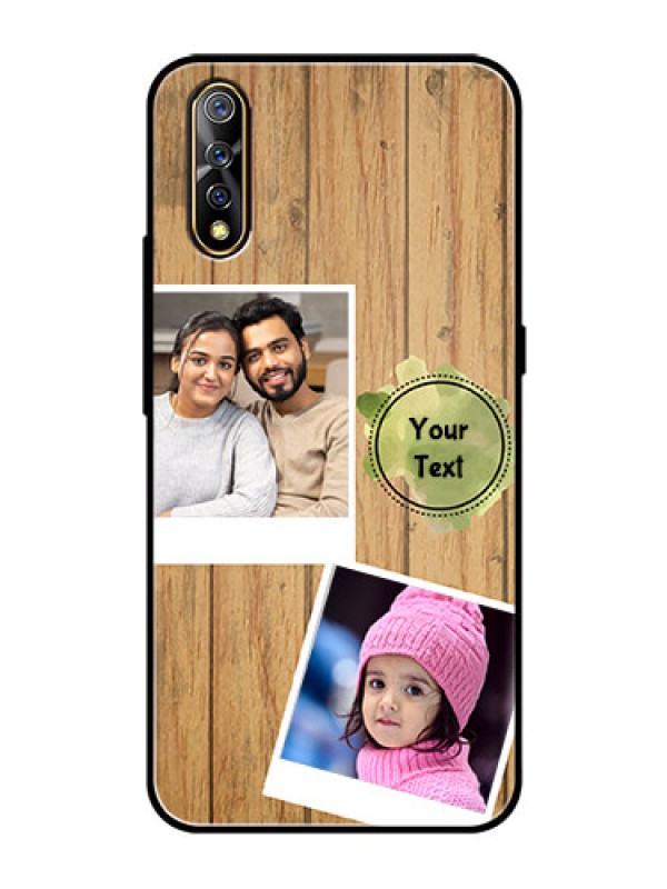 Custom Vivo Z1x Custom Glass Phone Case  - Wooden Texture Design