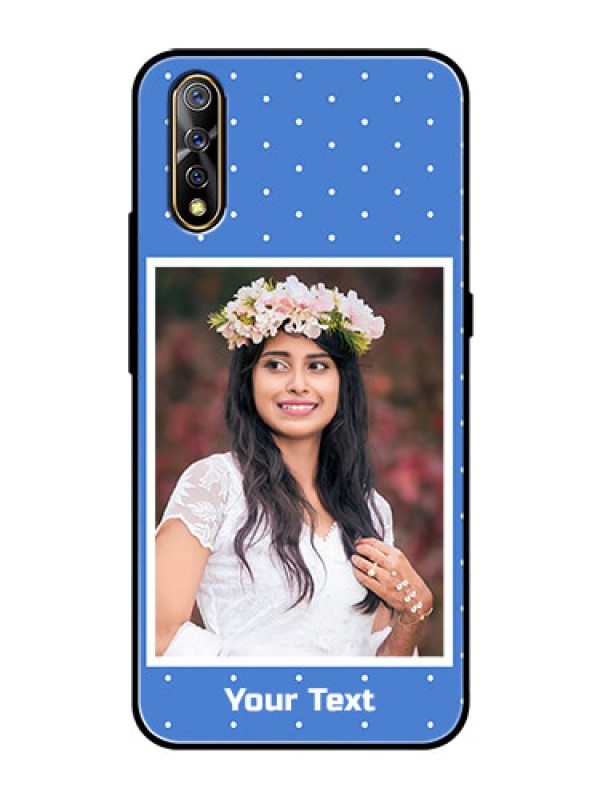 Custom Vivo Z1x Photo Printing on Glass Case  - Polka dots design