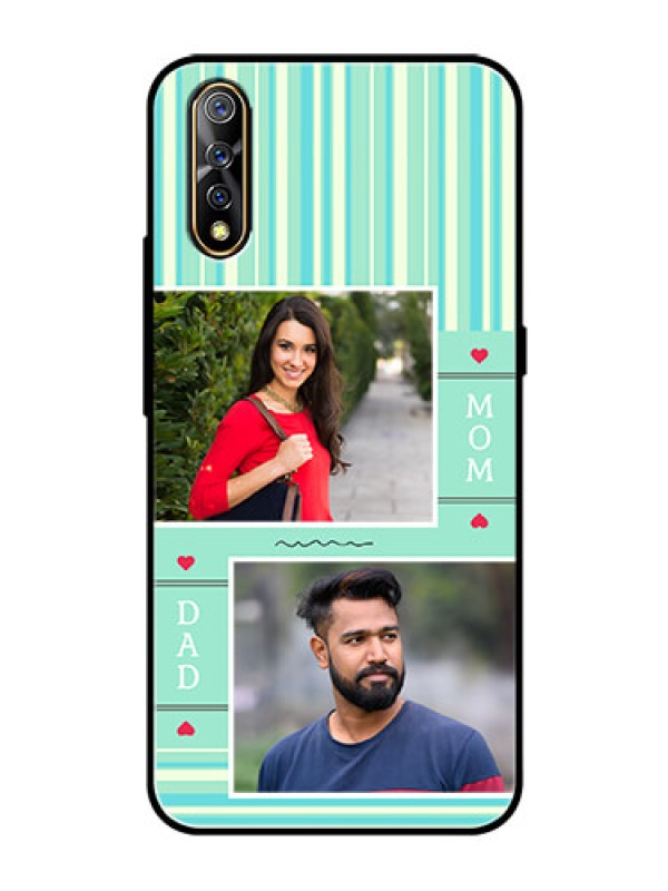 Custom Vivo Z1x Custom Glass Phone Case  - Mom & Dad Pic Design
