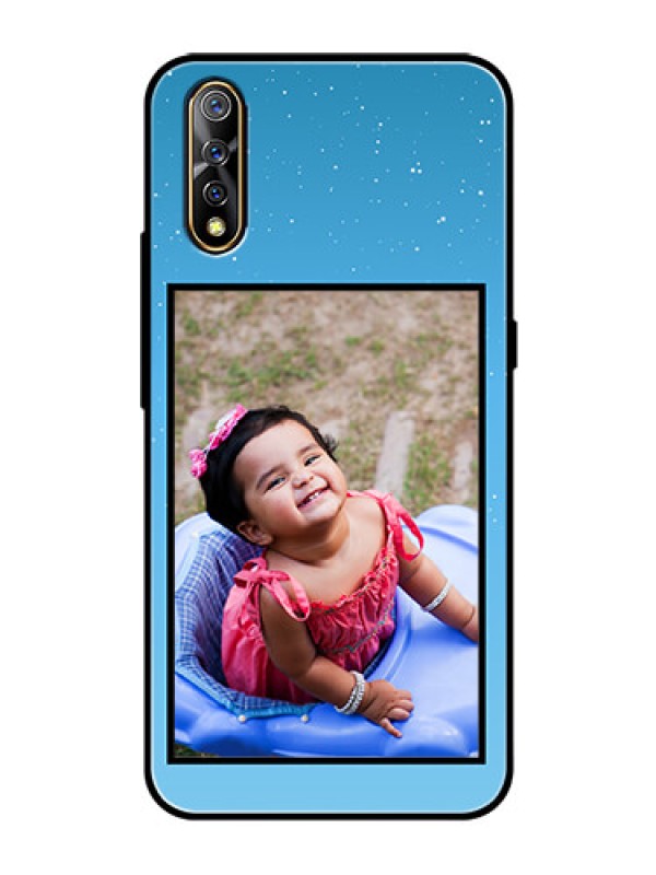 Custom Vivo Z1x Custom Glass Mobile Case  - Wave Pattern Colorful Design