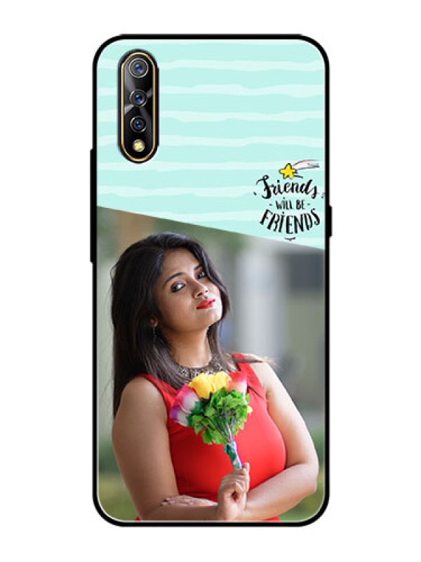Custom Vivo Z1x Custom Glass Phone Case  - Friends Picture Icon Design