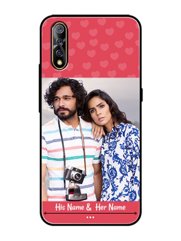 Custom Vivo Z1x Photo Printing on Glass Case  - Simple Love Design