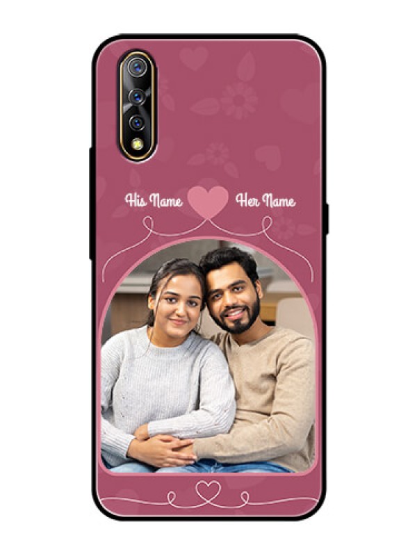 Custom Vivo Z1x Photo Printing on Glass Case  - Love Floral Design