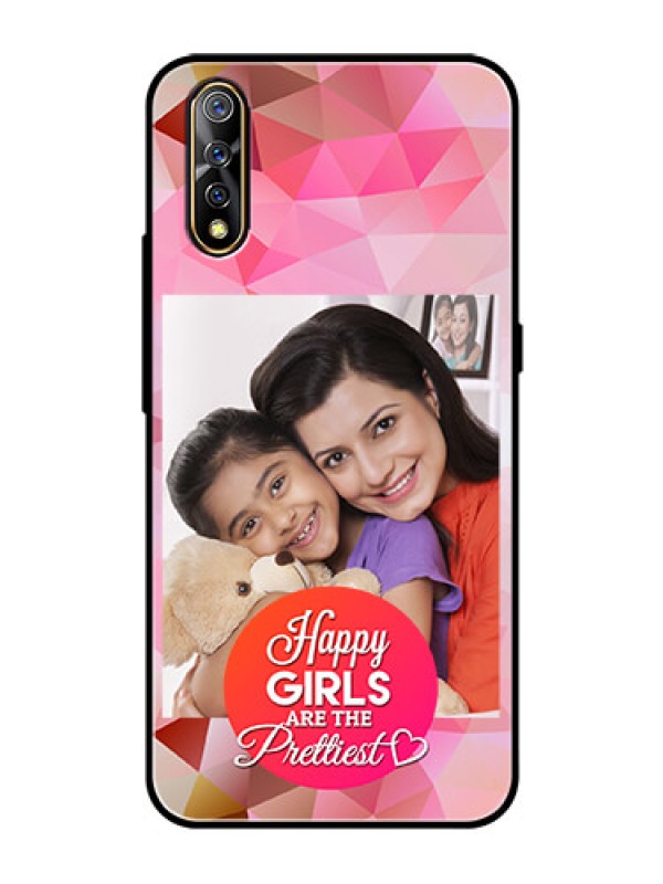 Custom Vivo Z1x Photo Printing on Glass Case  - Abstract Triangle Design