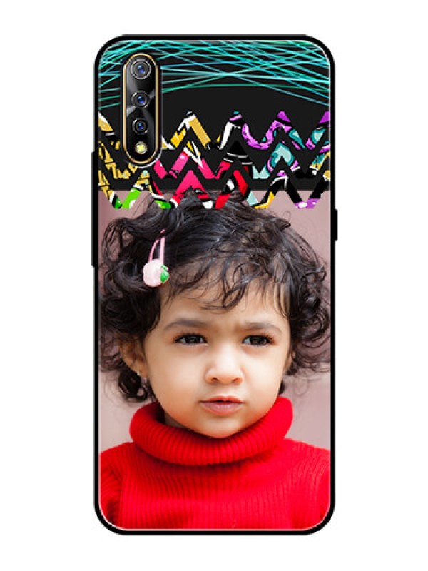 Custom Vivo Z1x Personalized Glass Phone Case  - Neon Abstract Design