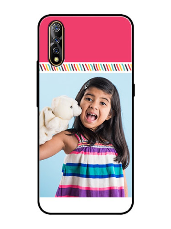 Custom Vivo Z1x Personalized Glass Phone Case  - Line art design